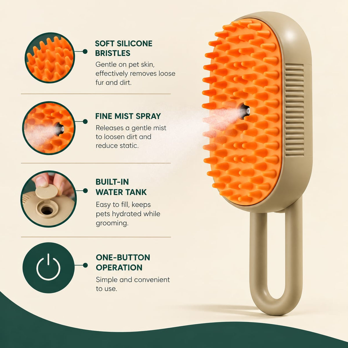 LUVENTA™ Pet Mist Grooming Brush